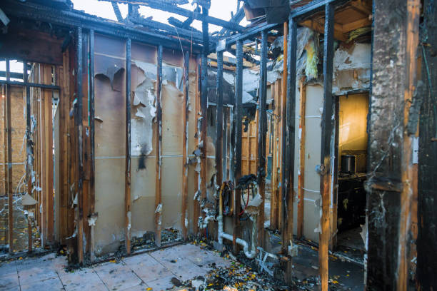 Professional Fire Damage Removal technician working in Fairview, NY